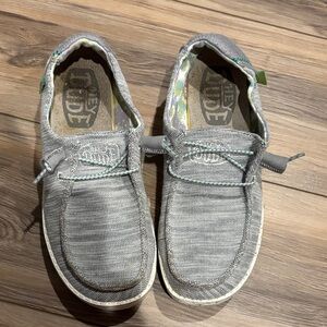Hey Dude Gray Moccasins